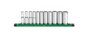 SK 11-Piece 1/2" Drive Deep SAE Chrome Socket Set