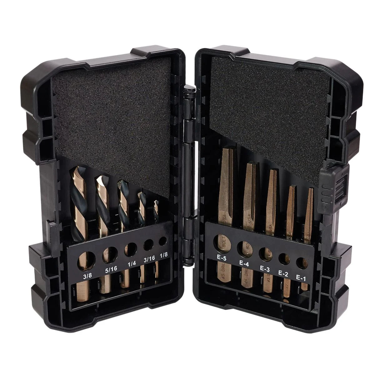 KnKut 10 Piece Left Hand Screw Machine Drill & Square Extractor Set