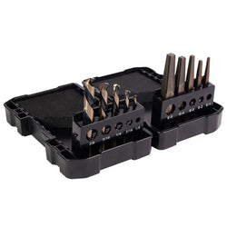 KnKut 10 Piece Left Hand Screw Machine Drill & Square Extractor Set