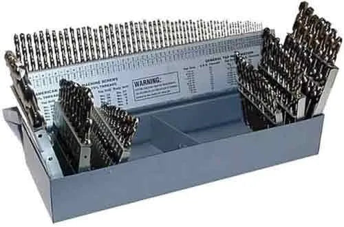 KnKut 115 Piece Stubby Length Drill Bit Set Numbers, Letters, Fractions