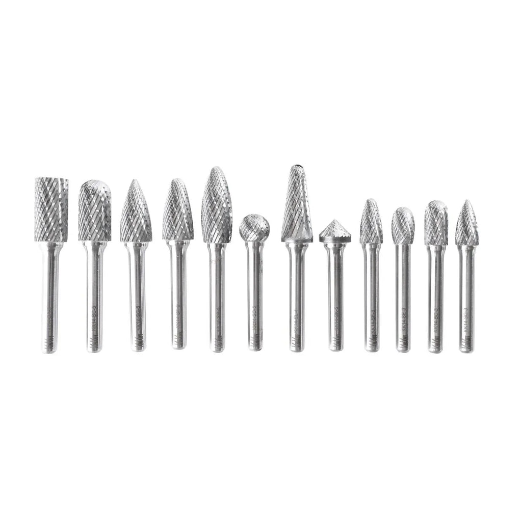 KnKut 12 Piece Carbide Burr Set with 1/4" Shanks