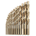 KnKut 15 Piece HD Hex Shank M35 Cobalt Jobber Length Drill Bit Set 1/16"-1/2" by 32nds