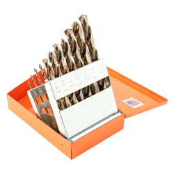KnKut 15 Piece HD Hex Shank M35 Cobalt Jobber Length Drill Bit Set 1/16"-1/2" by 32nds