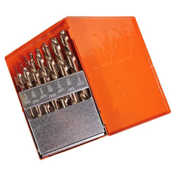 KnKut 15 Piece Left Hand Jobber Length Drill Bit Set 1/16"-1/2" by 32nds