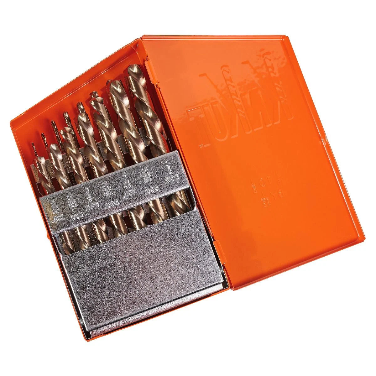 KnKut 15 Piece Left Hand Jobber Length Drill Bit Set 1/16"-1/2" by 32nds