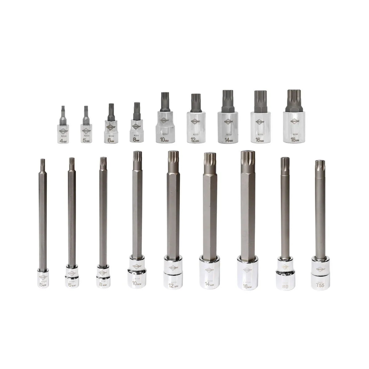 18 PC Triple Square Master Socket Bit Set