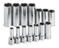 SK 14-Piece 3/8" Drive Deep 6 Point Metric Chrome Socket Set