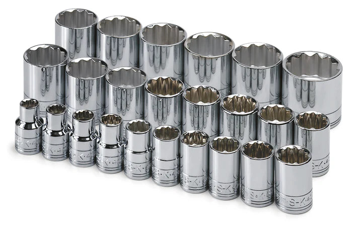 SK 24-Piece 1/2" Drive Standard 12 Point Metric Socket Set
