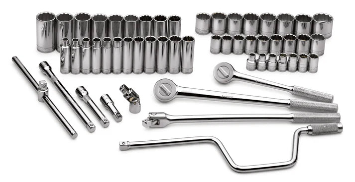 SK 54-Piece 1/2" Drive 12 Point Metric Chrome Socket Set