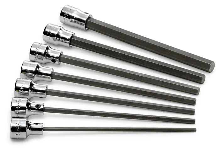 SK 7-Piece 3/8" Drive Long Hex Bit Socket Set