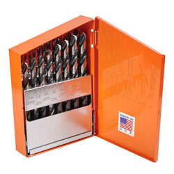 KnKut 21 Piece Jobber Length Drill Bit Set 1/16"-3/8" by 64ths