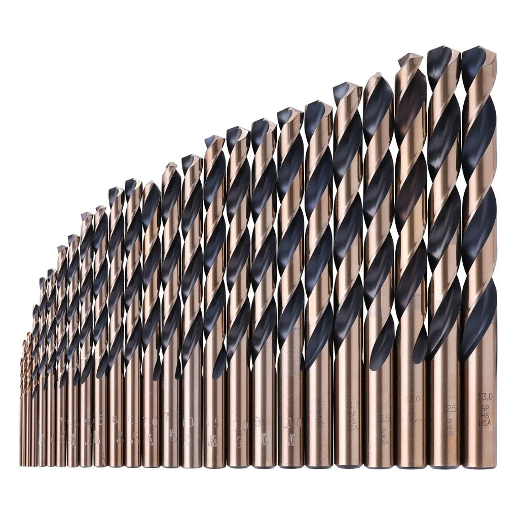 KnKut 25 Piece Metric Jobber Length Drill Bit Set M1 - M13 x 0.5MM