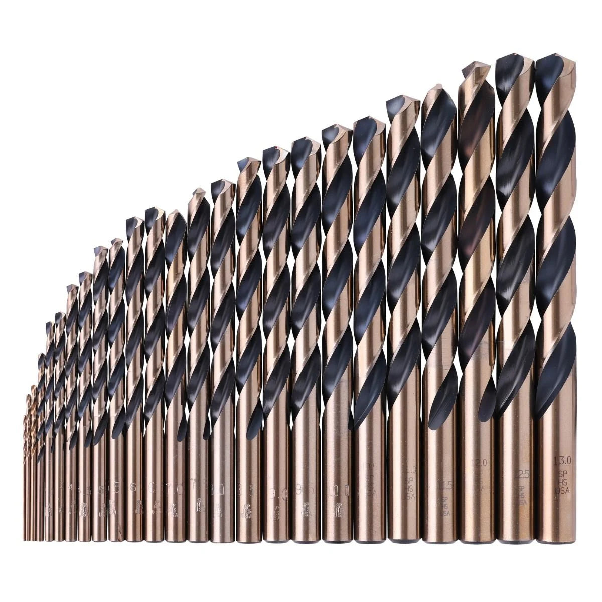 KnKut 25 Piece Metric Jobber Length Drill Bit Set M1 - M13 x 0.5MM