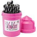 KnKut PINK 29 Piece Drill Buddy Jobber Length Drill Bit Set 1/16"-1/2" by 64ths