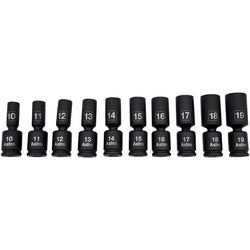 Astro 78344M 10pc 3/8" Drive Mid-Length Pinless Univ. Impact