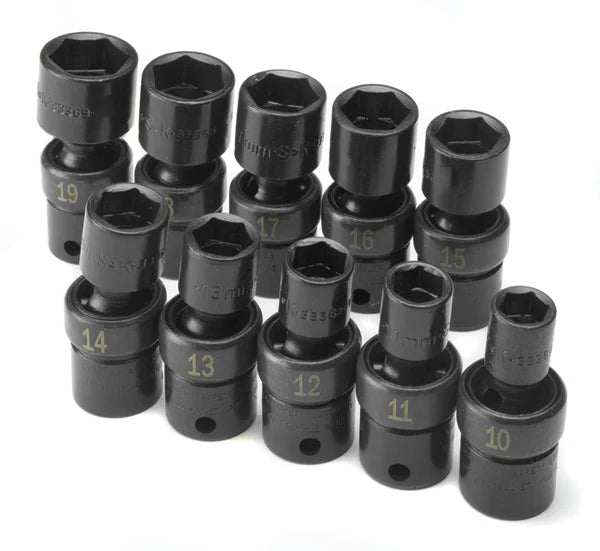 SK 10-Piece 3/8" Drive Swivel Metric Impact Socket Set