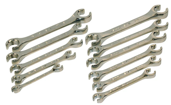 SK 11-Piece SAE/Metric Flare Nut Wrench Set