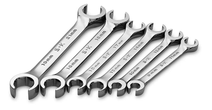 SK 6-Piece Metric Flare Nut Wrench Set