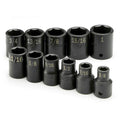 SK 11-Piece 1/2" Drive Standard SAE Impact Socket Set