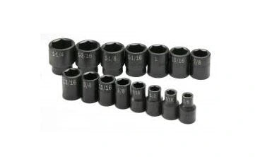 SK 15-Piece 1/2" Drive Standard SAE Impact Socket Set