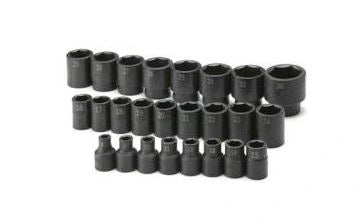 SK 25-Piece 1/2" Drive Standard Metric Impact Socket Set
