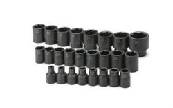 SK 25-Piece 1/2" Drive Standard Metric Impact Socket Set