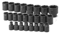 SK 25-Piece 1/2" Drive Standard Metric Impact Socket Set