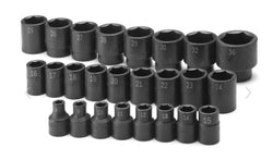 SK 25-Piece 1/2" Drive Standard Metric Impact Socket Set