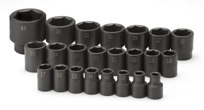 SK 23-Piece 1/2" Drive 6 Point Metric Impact Socket Set