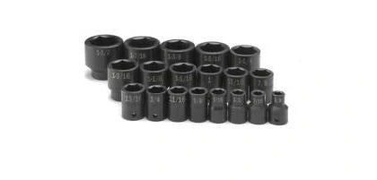 SK 19-Piece 1/2" Drive Standard SAE Impact Socket Set