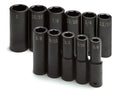 SK 11-Piece 1/2" Drive Deep SAE Impact Socket Set