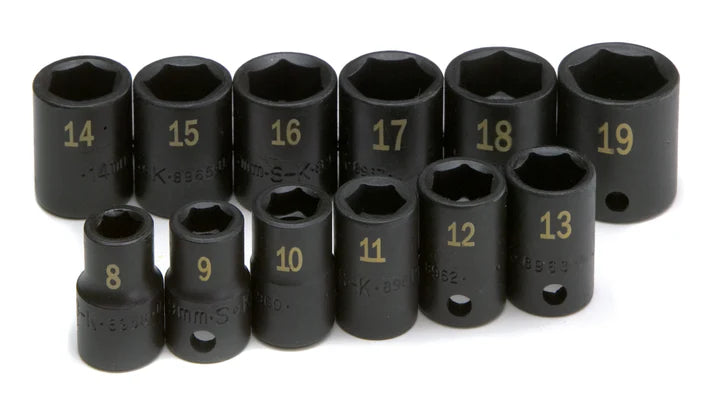 SK 12-Piece 3/8" Drive Standard Metric Impact Socket Set