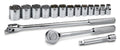 SK 16-Piece 1/2" Drive Standard 12 Point SAE Socket Set