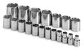 SK 19-Piece 1/2" Drive Standard 6 Point SAE Socket Set