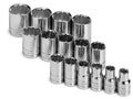 SK 15-Piece 1/2" Drive Standard 12 Point SAE Socket Set