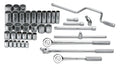 SK 1/2" Drive Standard 12 Point SAE Chrome Socket Set