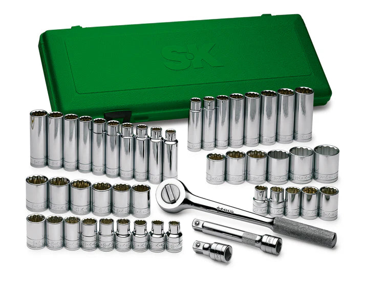 SK 47-Piece 1/2" Drive 12 Point SAE/Metric Chrome Socket Set