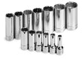 SK 13-Piece 3/8" Drive Deep 12 Point Chrome Socket Set
