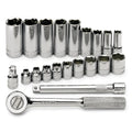 SK 21-Piece 3/8" Drive 6 Point Chrome Socket Set