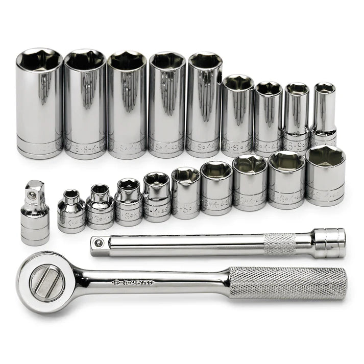 SK 21-Piece 3/8" Drive 6 Point Chrome Socket Set