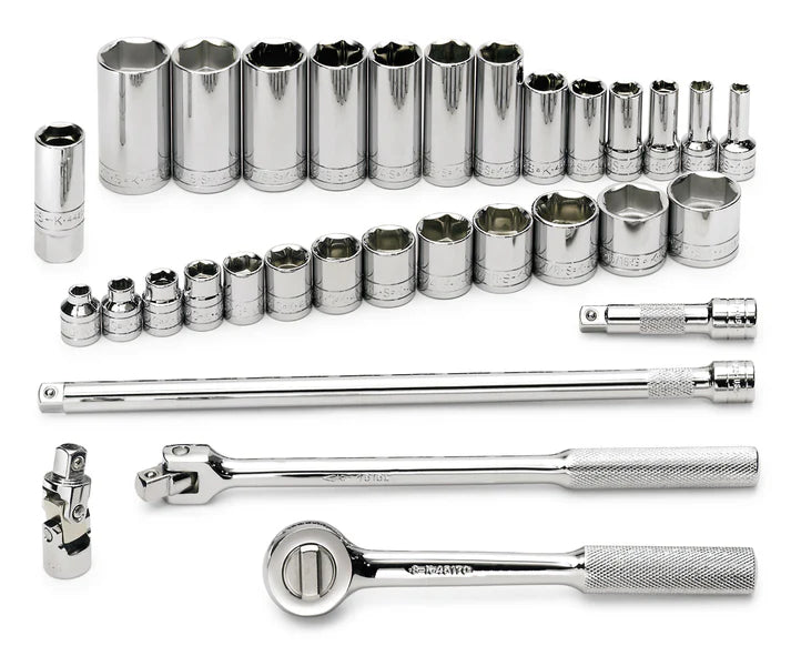 SK 32-Piece 3/8" Drive 6 Point Chrome Socket Set