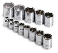 SK 13-Piece 3/8" Drive Standard 6 Point SAE Socket Set