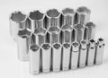 SK 19-Piece 1/2" Drive Deep 12 Point SAE Chrome Socket Set
