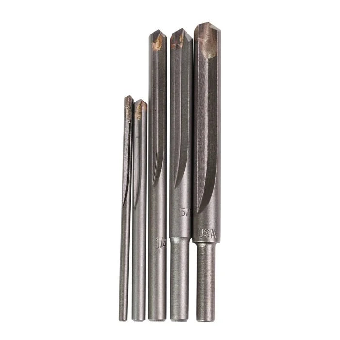 KnKut 5 Piece Carbide Tipped Hard Steel Drill Bit Set