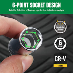 SK 10-Piece 1/4" Drive Deep SAE Chrome Socket Set