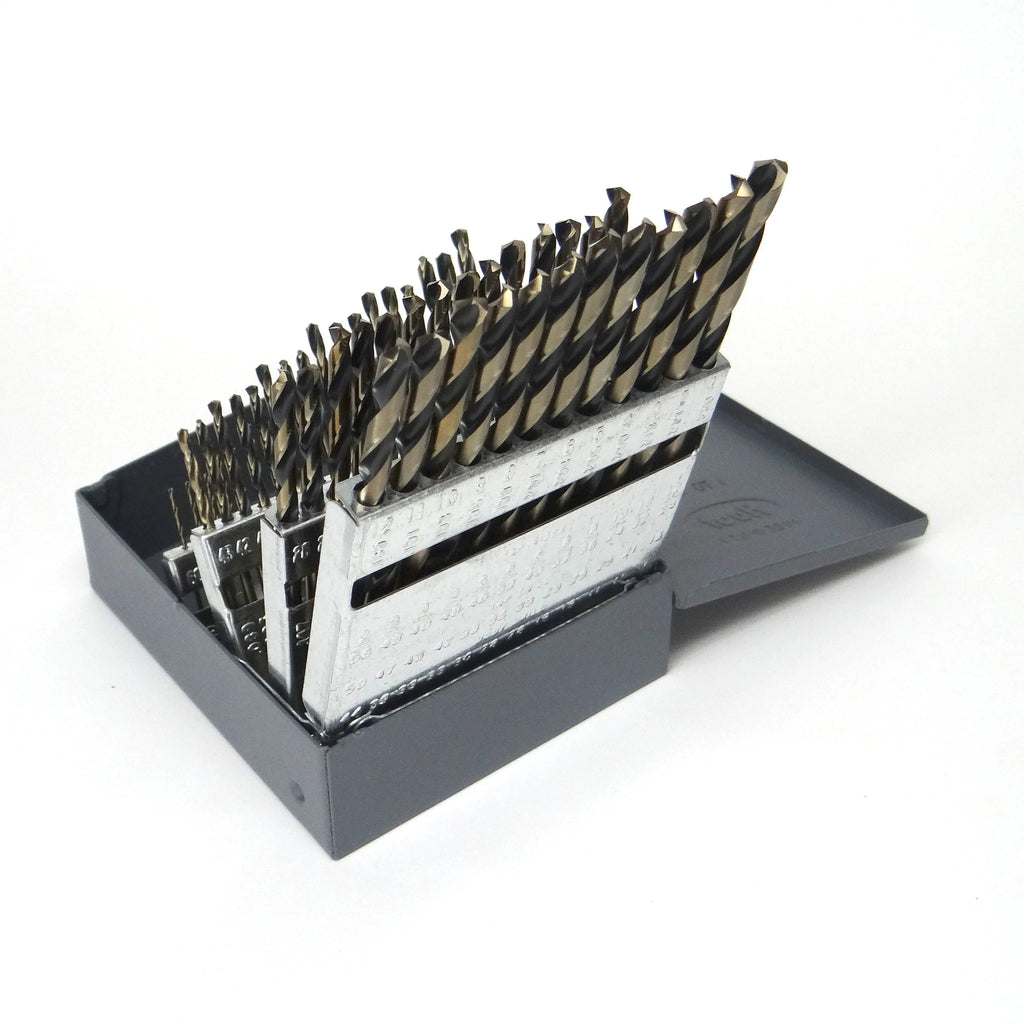 KnKut 60 Piece Jobber Length Drill Bit Set Numbers 1-60