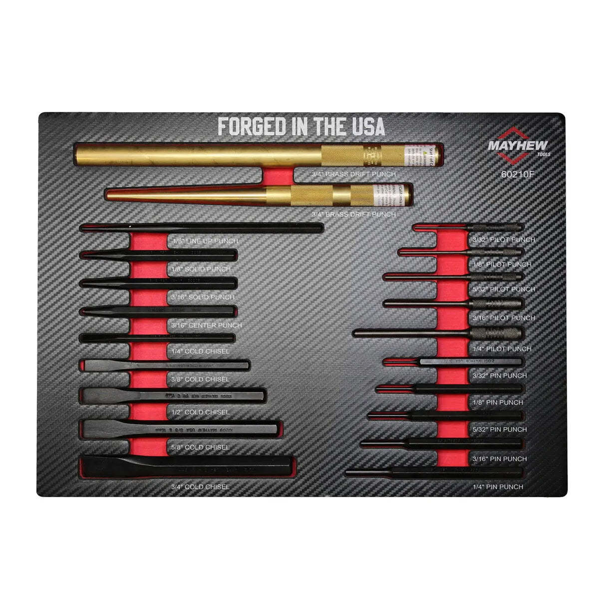 21 PC Punch & Chisel Foam Set