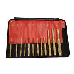 12 PC Brass Pin Punch Set (SAE)