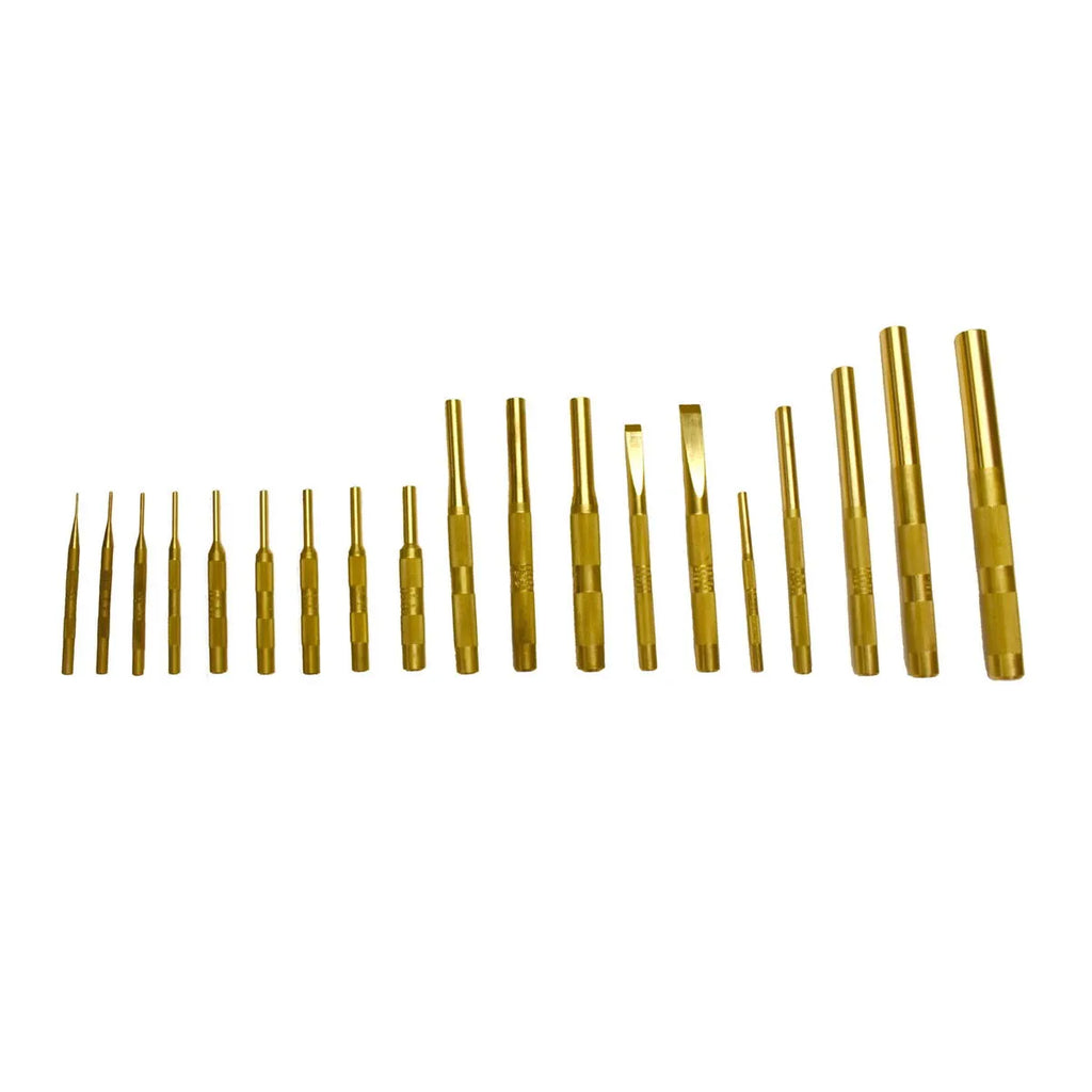 19 PC Brass Punch & Scraper Set