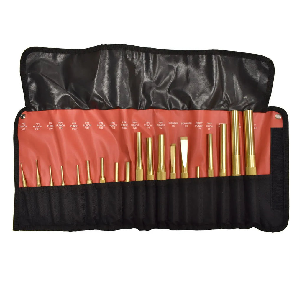 19 PC Brass Punch & Scraper Set